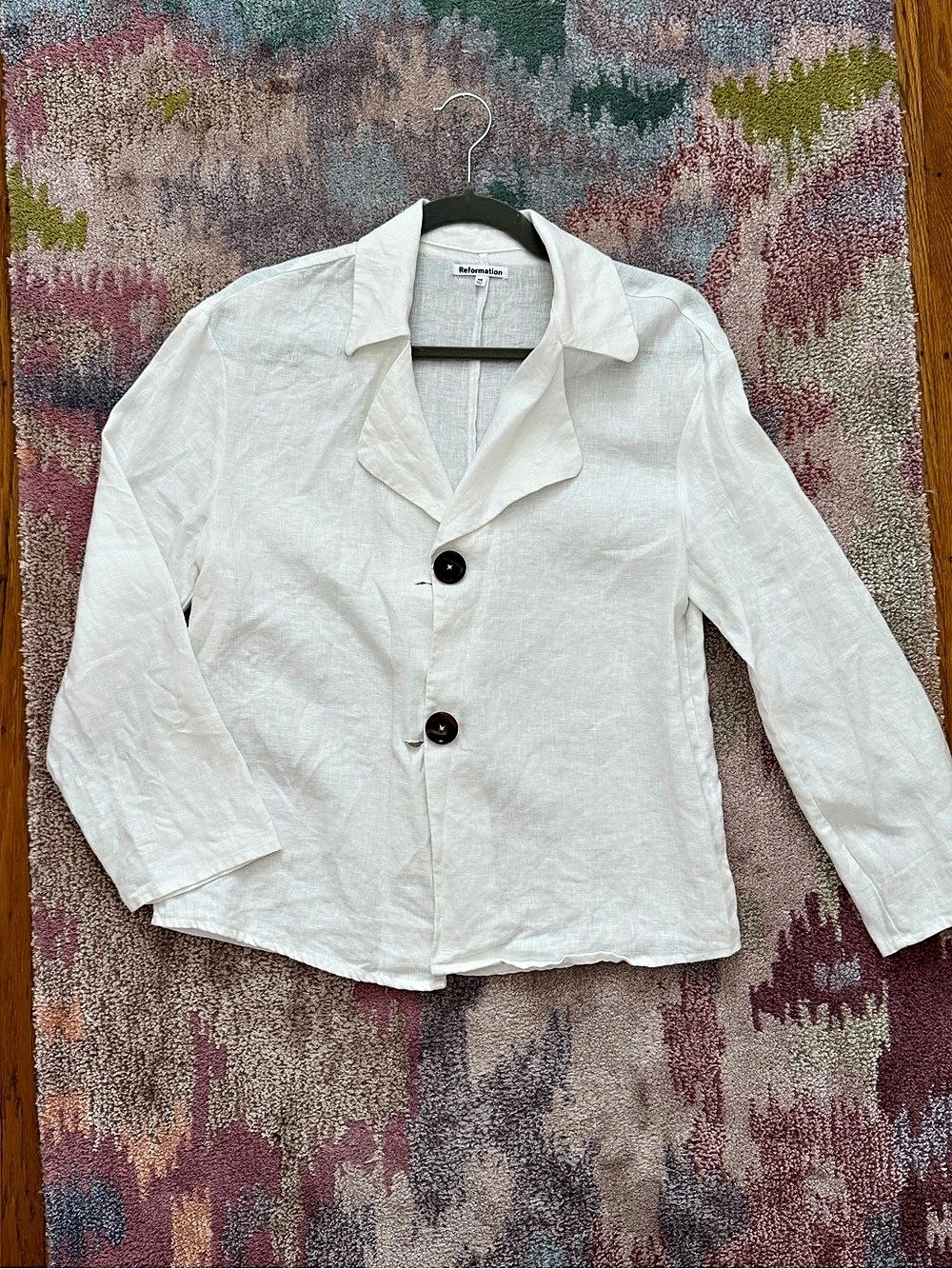 Reformation Women's Linen White Blazer Size XS Like New